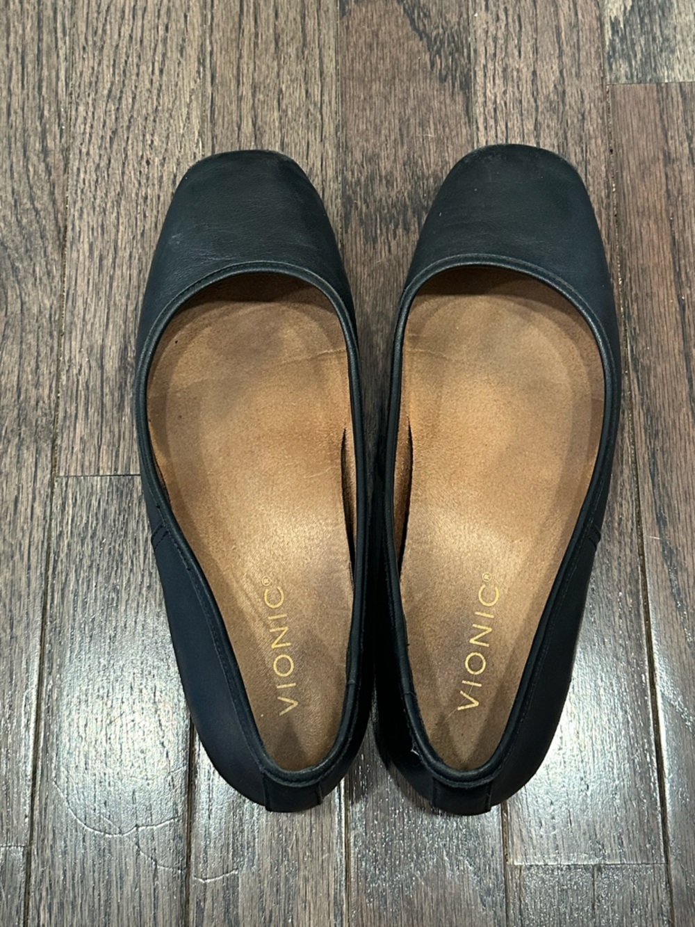 Vionic Leather Ballet Flats - Significant Wear
